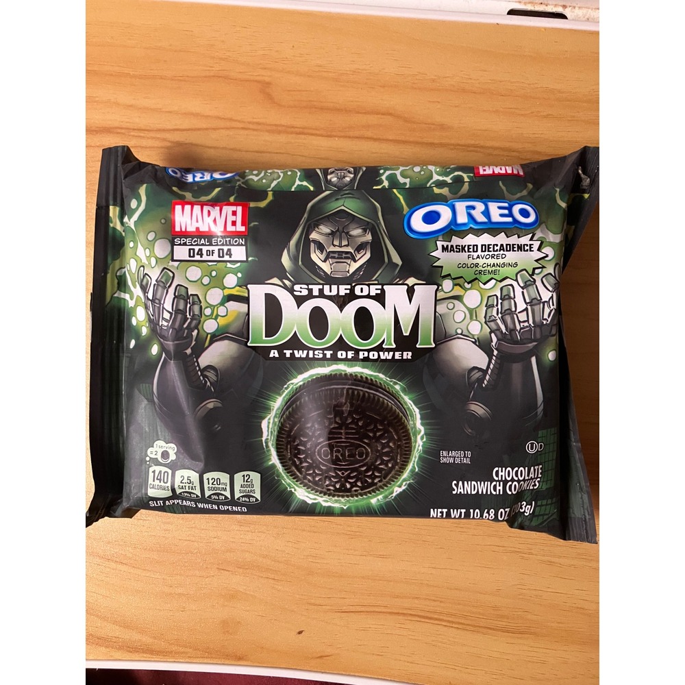 Marvel Oreo Stuf of Doom Doctor Doom Special Edition Cookies 10.68oz New Sealed